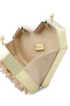 Buy_Anaar_Gold Crystals, Beads Foiled Milano Satin Clutch _Online_at_Aza_Fashions