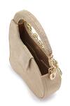 Anaar_Gold Stones Foiled Milano Satin Clutch _at_Aza_Fashions