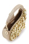 Shop_Anaar_Gold Stones Foiled Milano Satin Clutch 