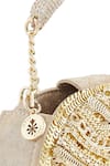 Buy_Anaar_Gold Chains, Rhinestones Foiled Milano Satin Clutch 