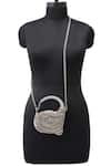 Shop_Anaar_Silver Chains Bridal Satin Designer Clutch _Online_at_Aza_Fashions