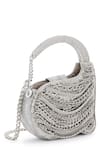 Buy_Anaar_Silver Chains Bridal Satin Designer Clutch _at_Aza_Fashions
