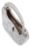 Buy_Anaar_Silver Chains Bridal Satin Designer Clutch 