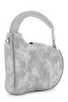 Shop_Anaar_Silver Chains Bridal Satin Designer Clutch _at_Aza_Fashions
