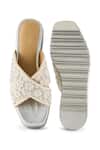 Shop_Anaar_Beige Beads, Pearls Embellished Luna Sandals _at_Aza_Fashions