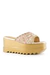 Buy_Anaar_Gold Embroidery Vintage Wink Wedges _Online_at_Aza_Fashions