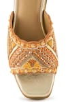 Shop_Anaar_Orange Embroidery Drama Dose Sandals _Online_at_Aza_Fashions