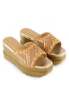 Buy_Anaar_Orange Embroidery Drama Dose Sandals _at_Aza_Fashions