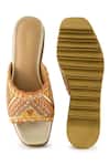 Shop_Anaar_Orange Embroidery Drama Dose Sandals _at_Aza_Fashions