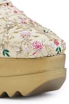 Shop_Anaar_Gold Floral Embroidered Wedge Sneakers 