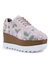 Buy_Anaar_Pink Blush Peony Wedge Sneakers 