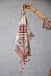 Torani_Multi Color Embroidery, Lace Coromandel Ayaana Designer Scarf _Online_at_Aza_Fashions
