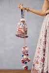 Shop_Torani_Multi Color Tassels Coromandel Vreeksha Potli _at_Aza_Fashions