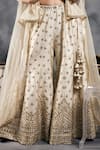 Buy_Vandana Sethi_Ivory Silk Beads, Sequins Sweetheart Neck Shimmer Raw Sharara Set 