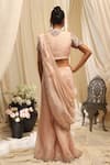 Shop_Ekru_Pink Organza, Taffeta Sequins, Embroidery Round Bloom Wave Blouse And Sharara Set _at_Aza_Fashions