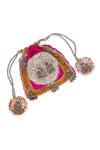 Buy_5elements_Pink Embroidery, Zari Designer Potli Bag _Online_at_Aza_Fashions