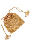 Buy_5elements_Gold Beads, Sequins Designer Brocade Potli Bag _Online_at_Aza_Fashions