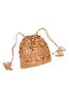 Shop_5elements_Gold Beads, Sequins Designer Brocade Potli Bag _at_Aza_Fashions