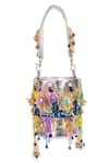 Shop_5elements_Silver Embroidery, Tassels, Applique Mahiya Embellished Potli Handbag _at_Aza_Fashions