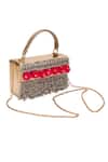 Buy_5elements_Gold Pom-poms, Fringe Pompom Handbag _Online_at_Aza_Fashions