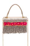 Shop_5elements_Gold Pom-poms, Fringe Pompom Handbag _Online_at_Aza_Fashions