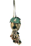 5elements_Green Tassels, Beads Vanalika Designer Potli Bag _Online_at_Aza_Fashions