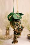 Buy_5elements_Green Tassels, Beads Vanalika Designer Potli Bag _Online_at_Aza_Fashions