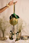 Buy_5elements_Green Tassels, Beads Vanalika Designer Potli Bag _at_Aza_Fashions