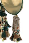Shop_5elements_Green Tassels, Beads Vanalika Designer Potli Bag _Online_at_Aza_Fashions