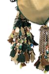 5elements_Green Tassels, Beads Vanalika Designer Potli Bag _at_Aza_Fashions