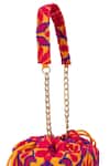 5elements_Mustard Chains, Tassels Designer Niyati Orange Potli Bag _Online_at_Aza_Fashions