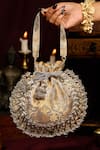 Buy_5elements_Gray Tassels Designer Brocade Potli Bag _at_Aza_Fashions