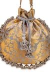 Buy_5elements_Gray Tassels Designer Brocade Potli Bag 
