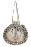 Shop_5elements_Blue Zari, Embroidery Pearl Love Light Potli _Online_at_Aza_Fashions