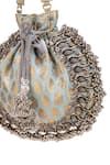 Buy_5elements_Blue Zari, Embroidery Pearl Love Light Potli 