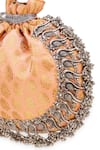 Buy_5elements_Peach Tassels Pearl Love Potli Bag _Online_at_Aza_Fashions