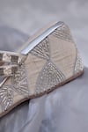 AROUND ALWAYS_Silver Sequins Illusion Wedges  _Online_at_Aza_Fashions