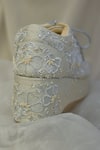 Buy_AROUND ALWAYS_Silver Embroidered Peonies Sneakers _Online_at_Aza_Fashions