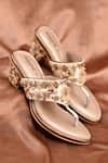Buy_AROUND ALWAYS_Gold Embroidery Urvi Heels _at_Aza_Fashions