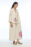 Buy_Payal Pratap_Beige Handloom Cotton Embroidery Collared Alba Lapel Jacket _Online_at_Aza_Fashions