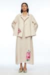 Shop_Payal Pratap_Beige Handloom Cotton Embroidery Collared Alba Lapel Jacket _Online_at_Aza_Fashions