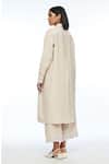 Shop_Payal Pratap_Beige Linen Handloom Elasticated Pants _at_Aza_Fashions