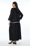 Shop_Payal Pratap_Black Handloom Cotton Round Neck Oversize Top _at_Aza_Fashions