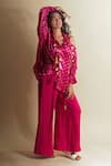 Buy_Style Junkiie_Pink Rayon, Twill Hot Flared Pant _at_Aza_Fashions