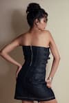 Shop_Style Junkiie_Blue Denim Buckles Deep Space Crop Top _at_Aza_Fashions