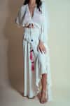 Shop_Style Junkiie_Ivory Chiffon, Chinon Tassels V-neck Vanilla Cascade Ruffle Duster _Online_at_Aza_Fashions