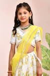 Buy_YUVRAANI JAIPUR_Ivory Chanderi, Cotton, Net Sequins, And Yellow Digital Print Lehenga Set _Online_at_Aza_Fashions