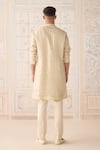Shop_Shyam Narayan Prasad_Gray Silk, , , Embroidery Oyster Metallic Kurta Set _at_Aza_Fashions
