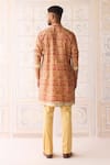 Buy_Shyam Narayan Prasad_Gold Chanderi, Cotton Satin, Silk Embroidery Designer Nehru Jacket Set _Online_at_Aza_Fashions