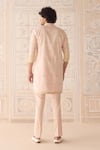 Shop_Shyam Narayan Prasad_Pink Silk, , , Embroidery Snow Kurta Set _at_Aza_Fashions